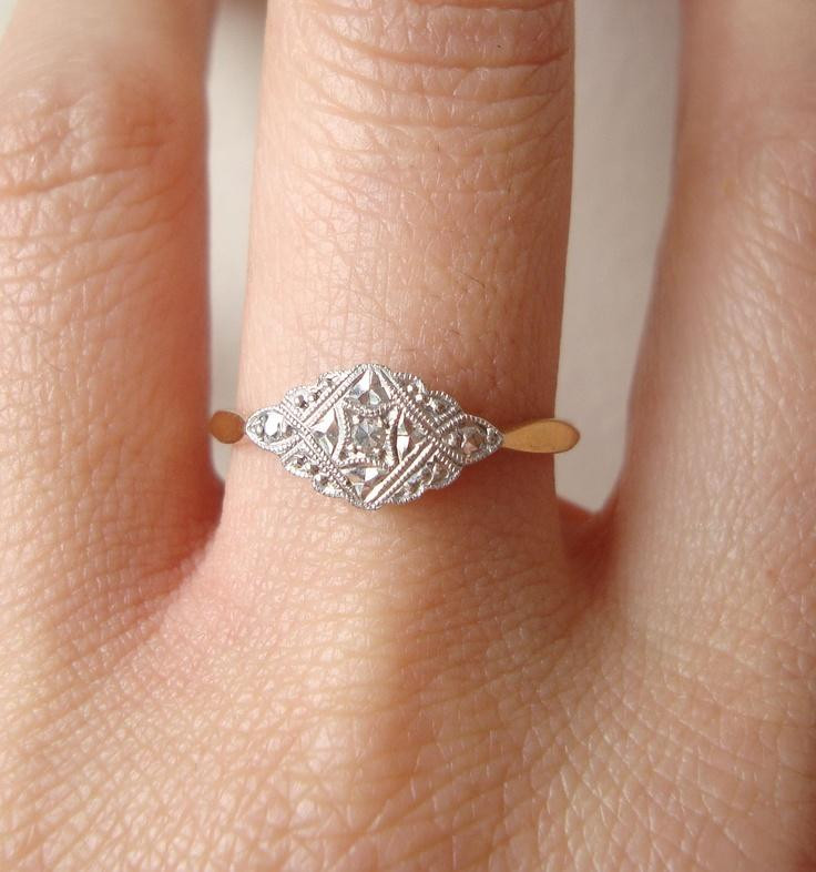 Etsy Diamond Rings
 Antique Engagement Rings Etsy Wedding and Bridal Inspiration