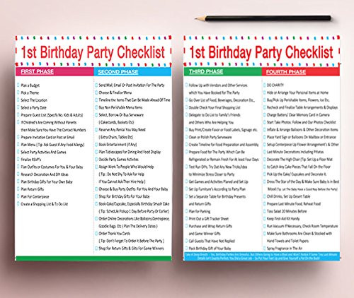 First Birthday Party Checklist
 1st Birthday Girl Balloons Set BONUS Printable Party
