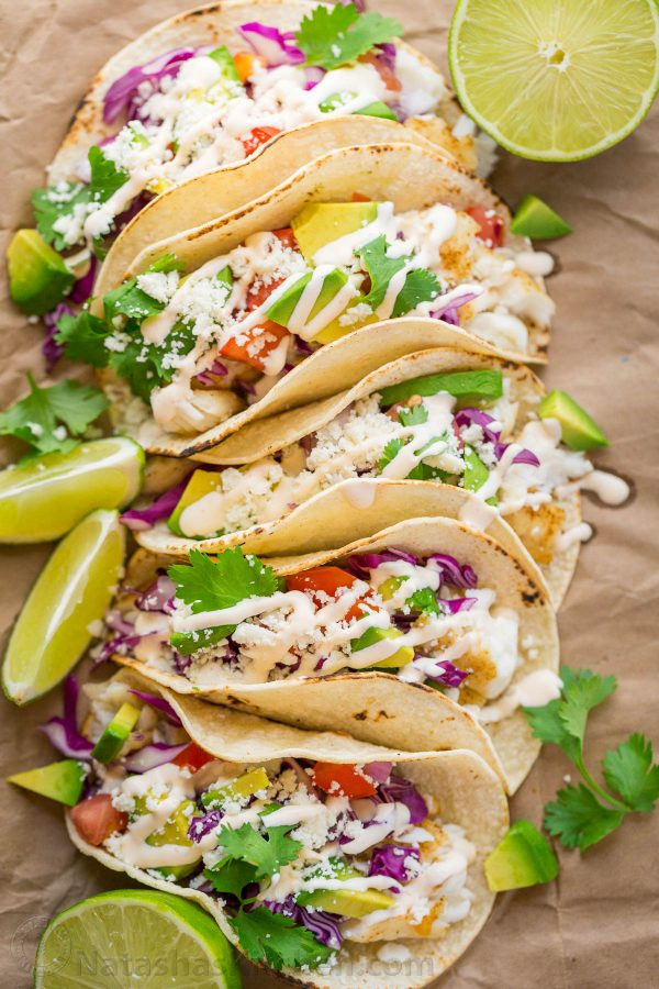 Fish Taco Recipes
 Fish Tacos Recipe with Best Fish Taco Sauce