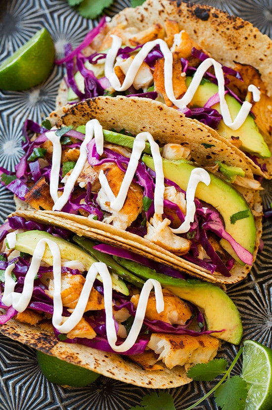 Fish Tacos With Cabbage
 Grilled Fish Tacos with Lime Cabbage Slaw