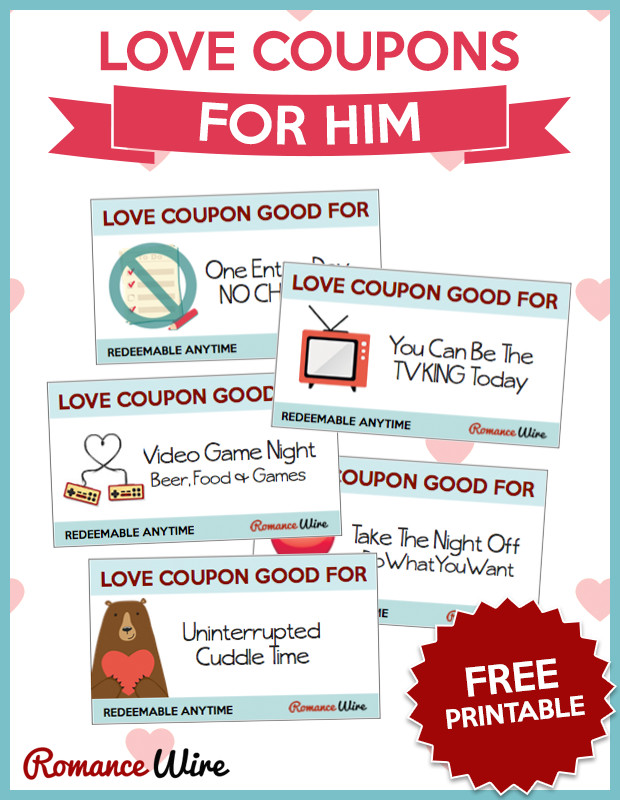 Free Gift Ideas For Boyfriend
 Love Coupons for Him