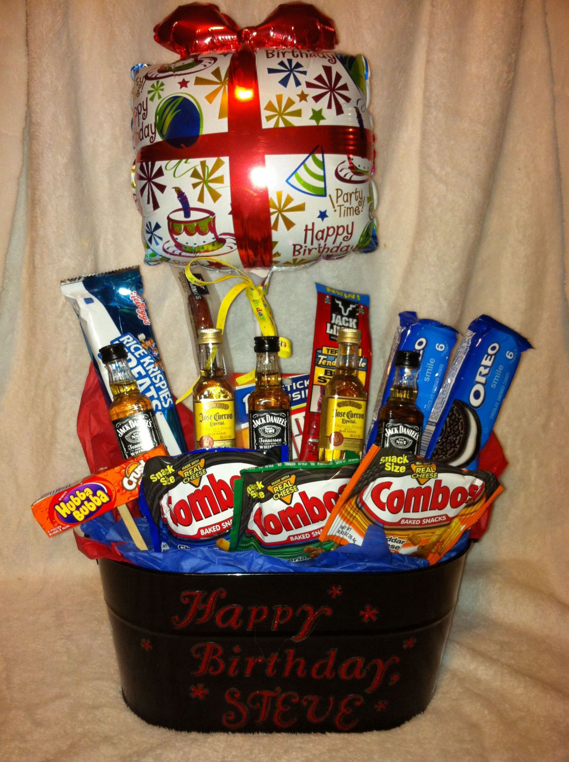 Gift Baskets Ideas For Him
 Birthday t basket for him Gift stuff