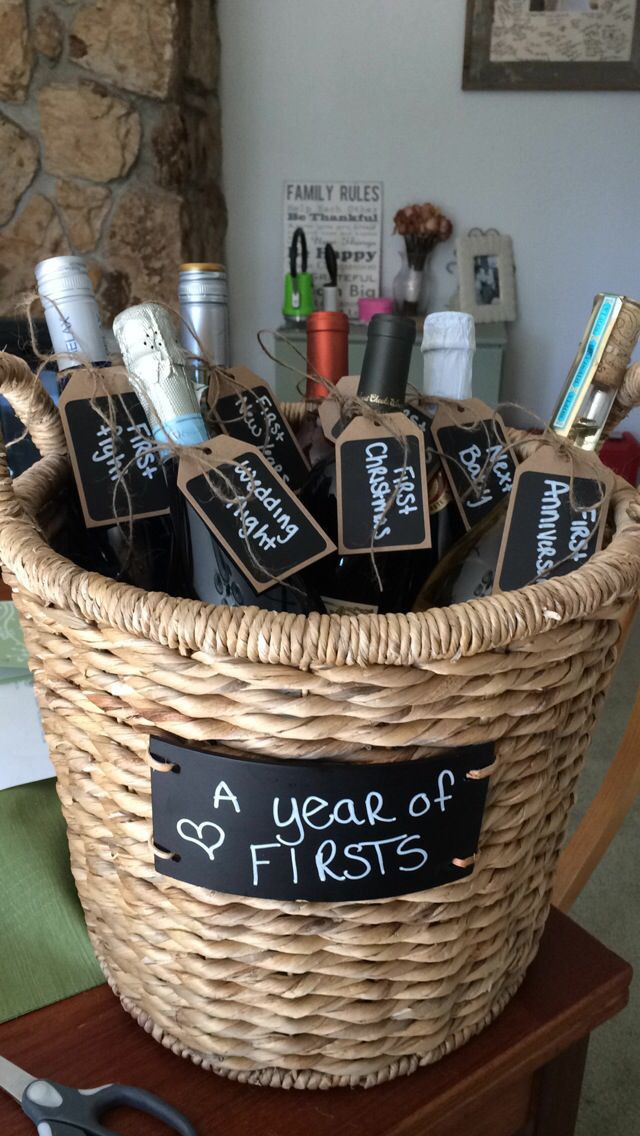 Gift Ideas For Couples Shower
 95 best images about Diy wedding wine basket ideas on