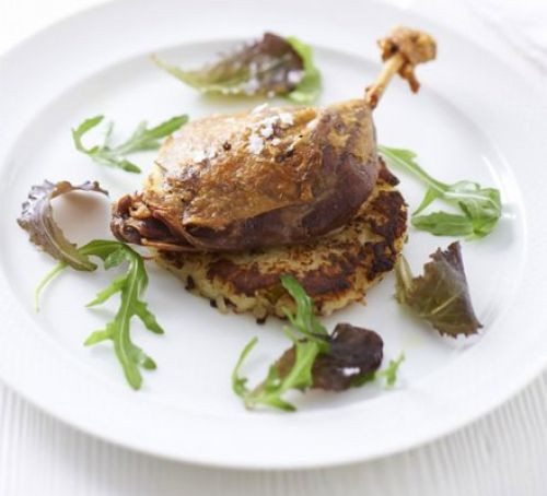 Good Duck Recipes
 Confit of duck with herbed potato cakes recipe