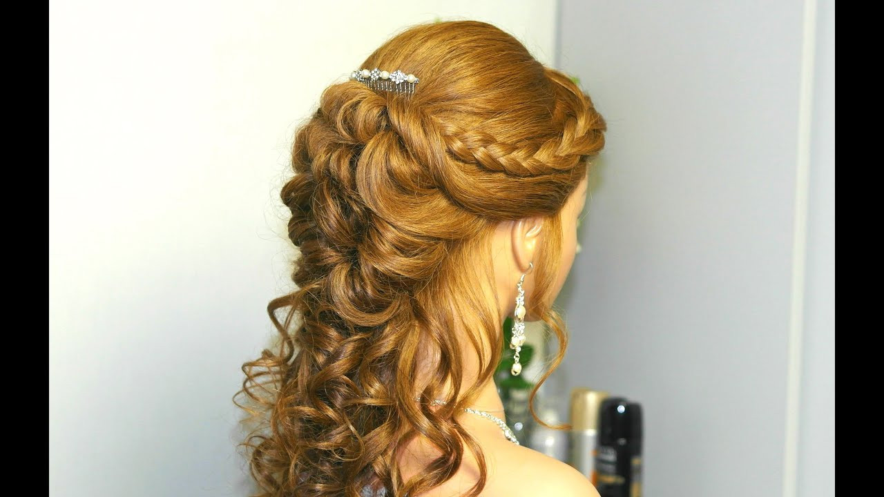 Hairstyles Updos For Long Hair
 Curly prom bridal hairstyle for long hair with french