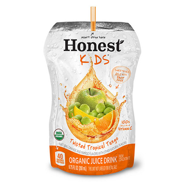 Honest Kids Juice
 Honest Kids Tropical Tango Punch 6 75 Oz Pouches Pack of 8