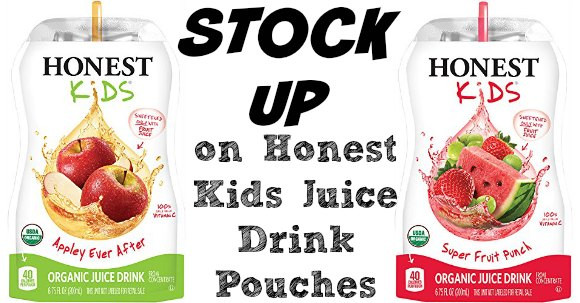 Honest Kids Juice
 Honest Kids Juice Drink Pouches only $0 40 each Coupon