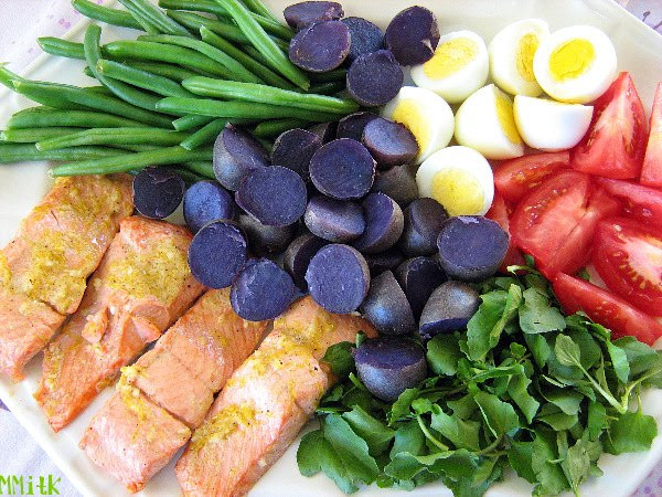 Ina Garten Salmon Salad
 Meet Me in the Kitchen Roasted Salmon Nicoise Platter