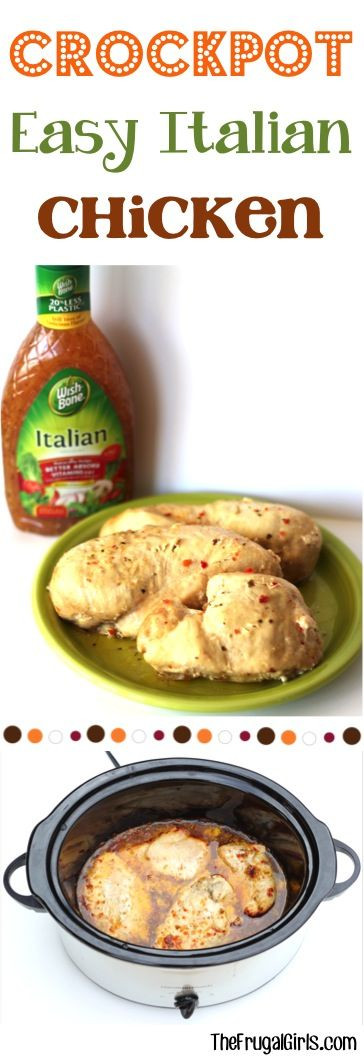Italian Dressing Chicken Recipes
 Crockpot Italian Chicken Recipe at TheFrugalGirls