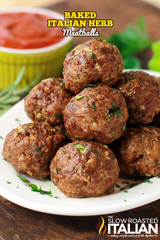 Italian Meatballs Recipes
 Italian Herb Baked Meatballs With Video