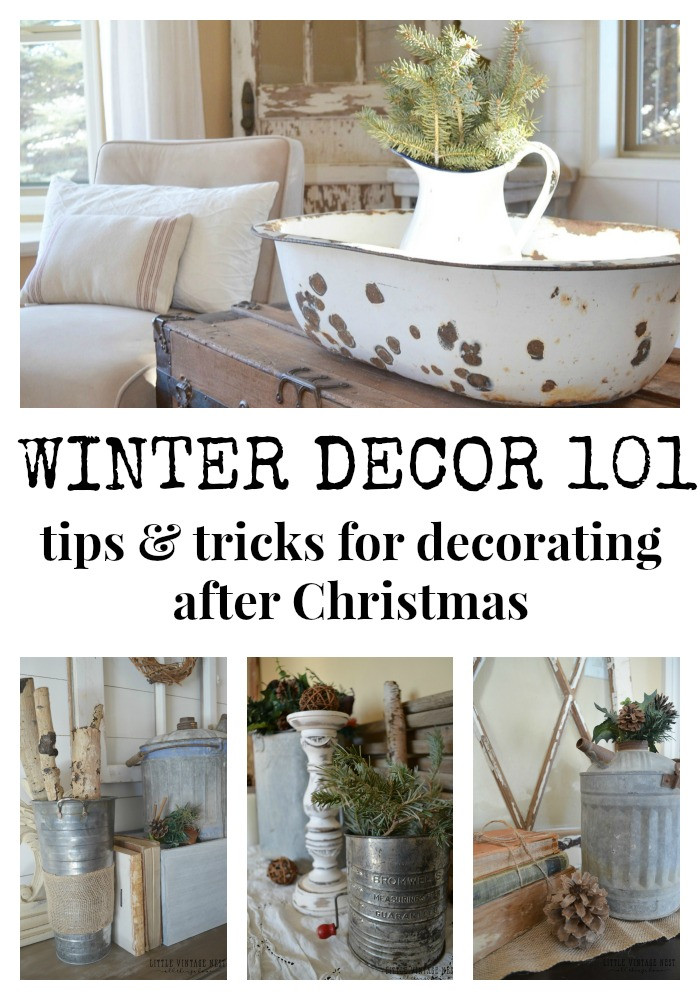 January Decorations Home
 Winter Decor 101 & Blog Hop Little Vintage Nest