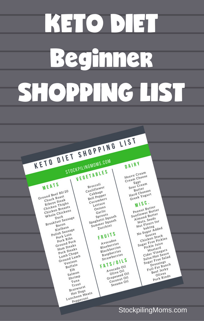 Keto Diet Beginners
 Keto Diet Beginner Shopping List STOCKPILING MOMS™