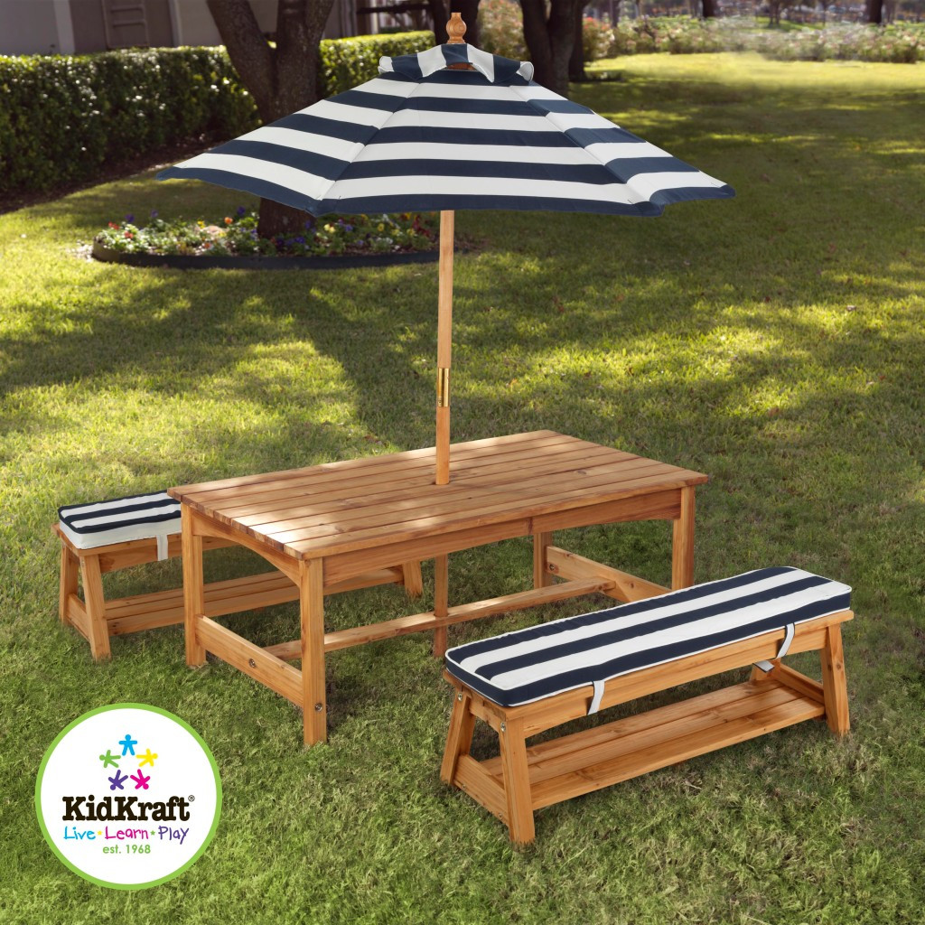 Kids Outdoor Furniture
 Kidkraft Outdoor Kids Table and Chairs Set 2 Chair Benches