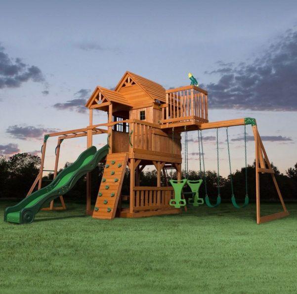 Kids Outdoor Playground
 Kids Garden Playhouse Outdoor Children Slide Swing