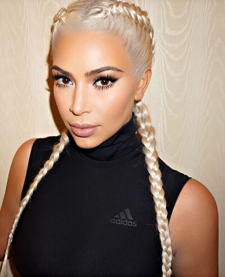 Kim Kardashian Braided Hairstyle
 SLAY OR NAY Celebrities Waist length Braids Kontrol