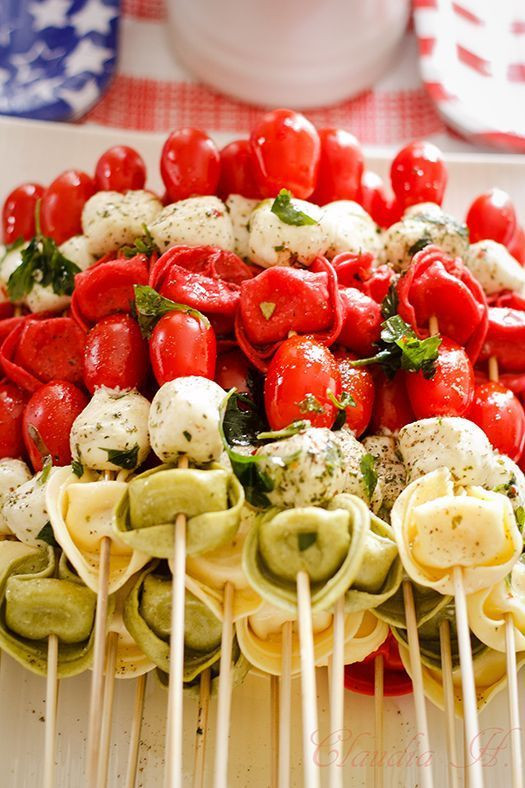 Labor Day Party Foods
 TORTELLINI KABOBS RECIPE Perfect party food Saucesome