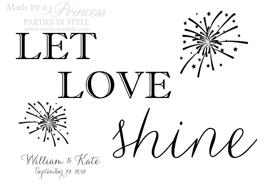 Let Love Shine Wedding Sparklers
 Let Love Shine Sparkler Wedding Reception Sign