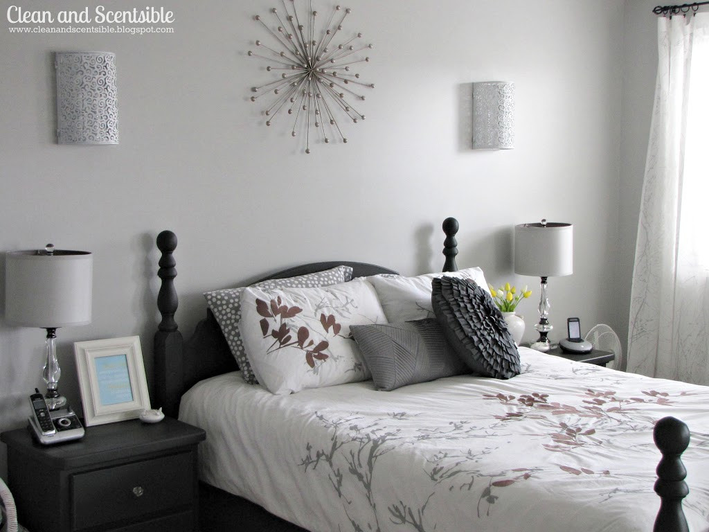 Light Gray Bedroom Walls
 Master Bedroom Makeover Clean and Scentsible
