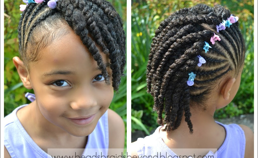Little Girl Twist Hairstyles
 Side Cornrows with Two Strand Twists