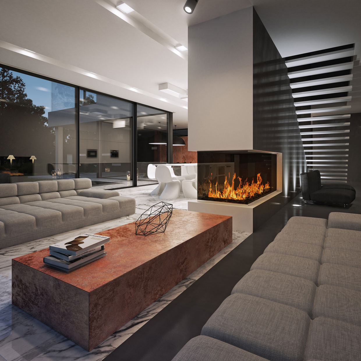 Living Room Modern Designs
 Black&White Designed by STUDIO O organic design