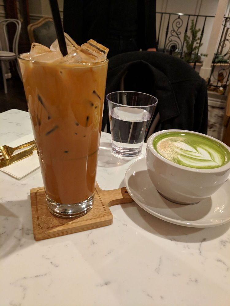 Magnolia Dessert Bar And Coffee
 Thai iced tea latte cold & green tea latte hot Yelp
