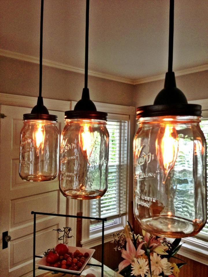 Mason Jar Kitchen Lighting
 27 best images about Country Primitive lighting on