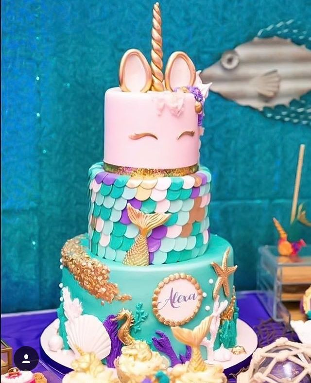 Mermaid And Unicorn Party Ideas
 A little bit of everything birthday cake for a proper