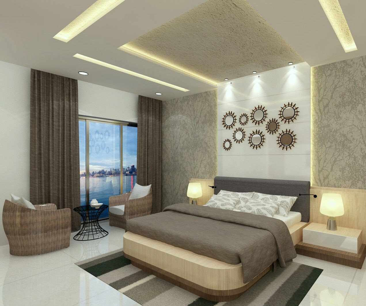 Modern Ceiling Design For Bedroom
 Bedroom decor always needs a luxurious suspension lamp
