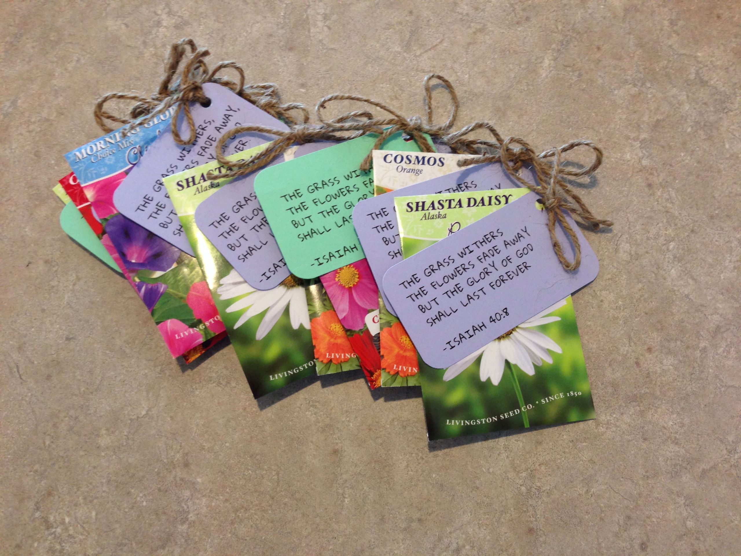 Mother'S Day Gift Ideas For Church
 Seeds with bible verse tags Spring t ideas