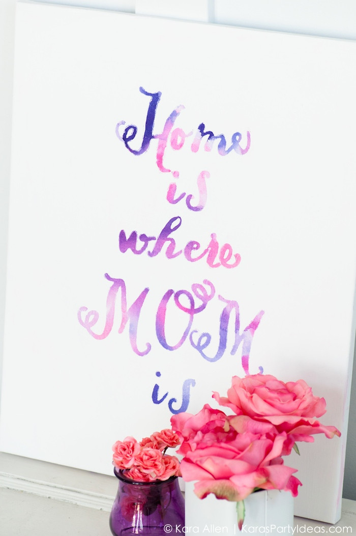 Mother's Day Handprint Ideas
 Kara s Party Ideas Celebrate Mom DIY Watercolor Mother s