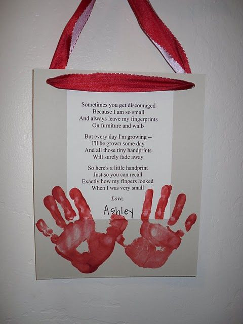 Mother's Day Handprint Ideas
 handprint wall hanging with poem made me cry babies