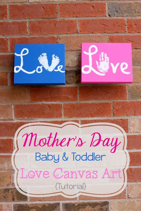 Mother's Day Handprint Ideas
 Mother s Day Canvas of Love Tutorial