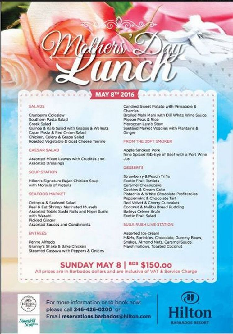 Mothers Day Dinner Restaurant
 Mother s Day Lunch and Dinner at The Hilton What s In