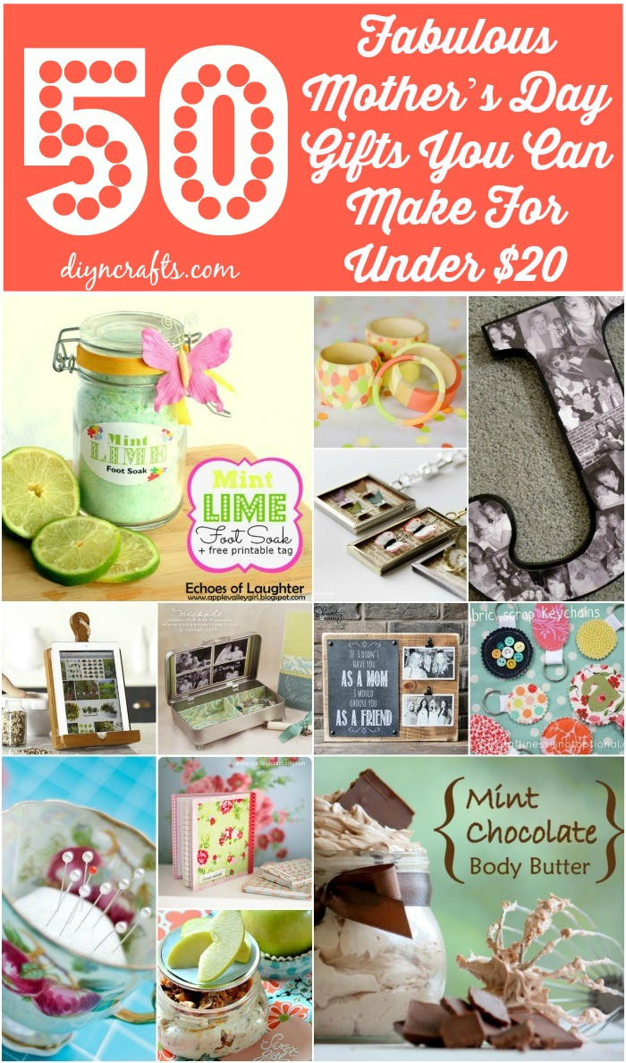 Mothers Day Gifts Under 20
 50 Fabulous Mother’s Day Gifts You Can Make For Under $20