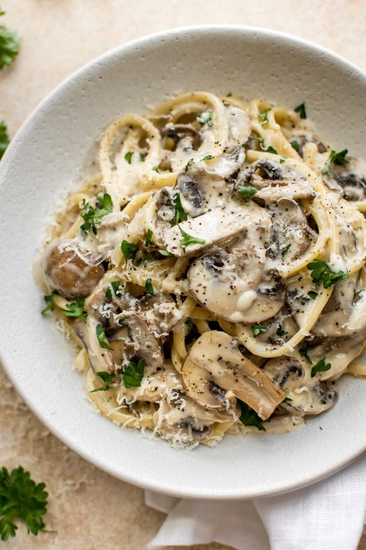 Mushroom Spaghetti Recipe
 Creamy Mushroom Pasta • Salt & Lavender