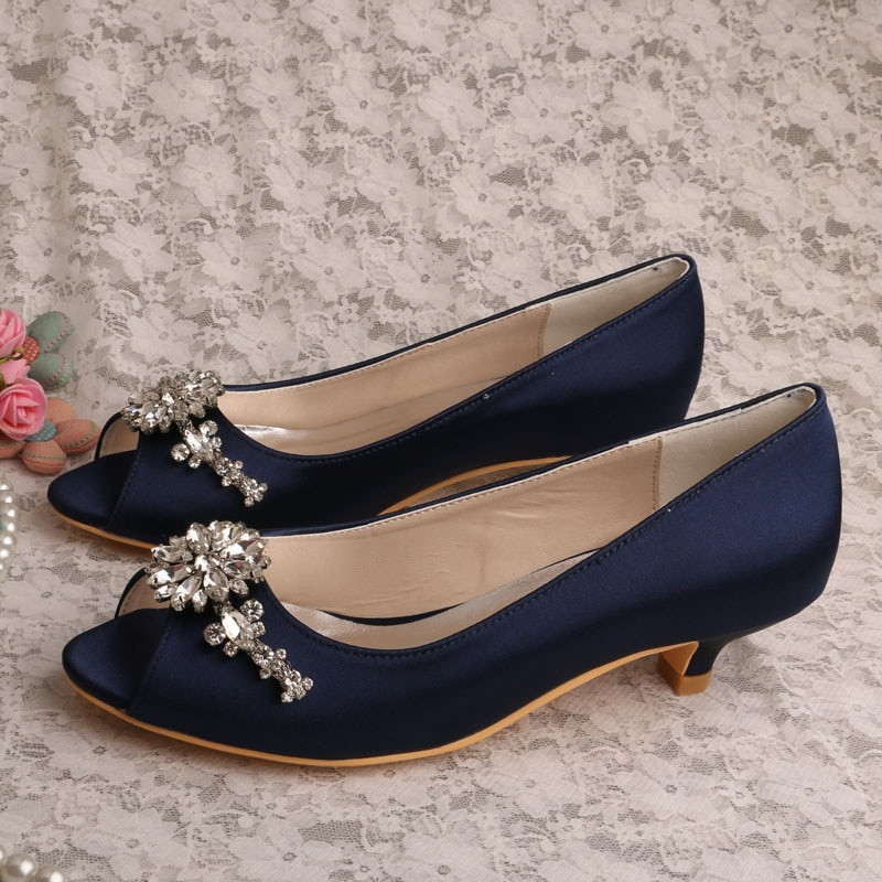 Navy Blue Shoes For Wedding
 Aliexpress Buy Wedopus Navy Blue Wedding Shoes for