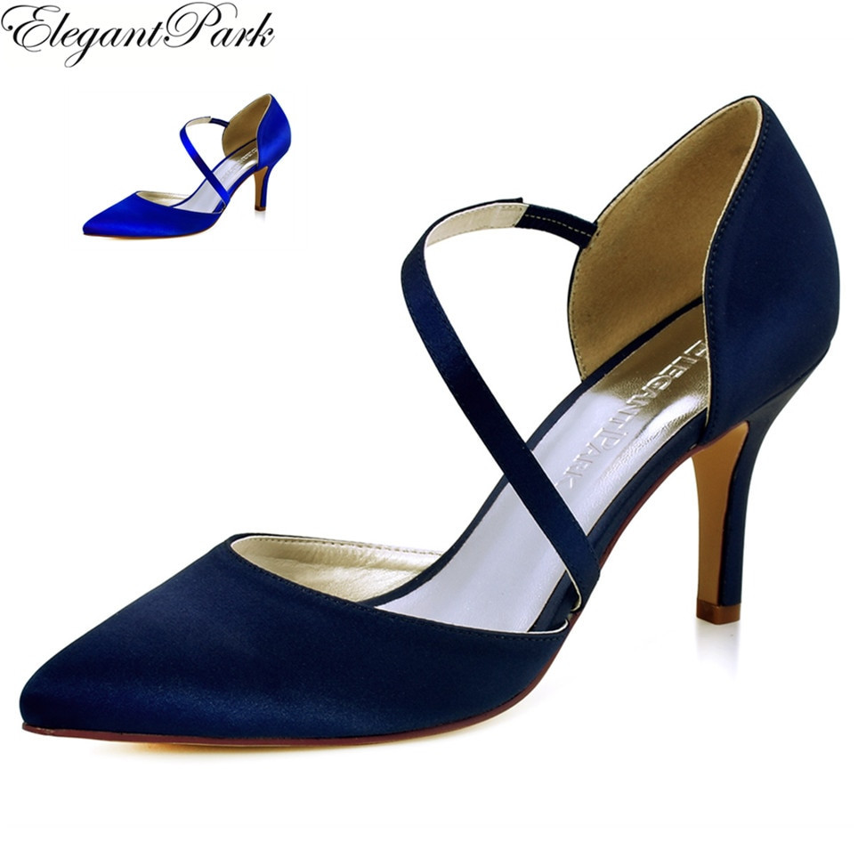 Navy Blue Shoes For Wedding
 HC1711 Women s High Heel Wedding Bridal Shoes Navy Blue