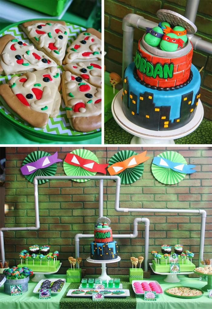 Ninja Turtle Birthday Party Decorations
 Kara s Party Ideas Teenage Mutant Ninja Turtles Party