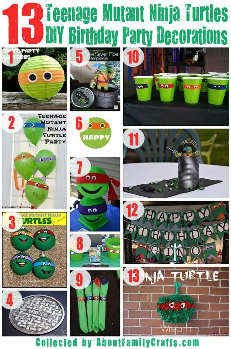 Ninja Turtle Birthday Party Decorations
 75 DIY Teenage Mutant Ninja Turtles Birthday Party Ideas