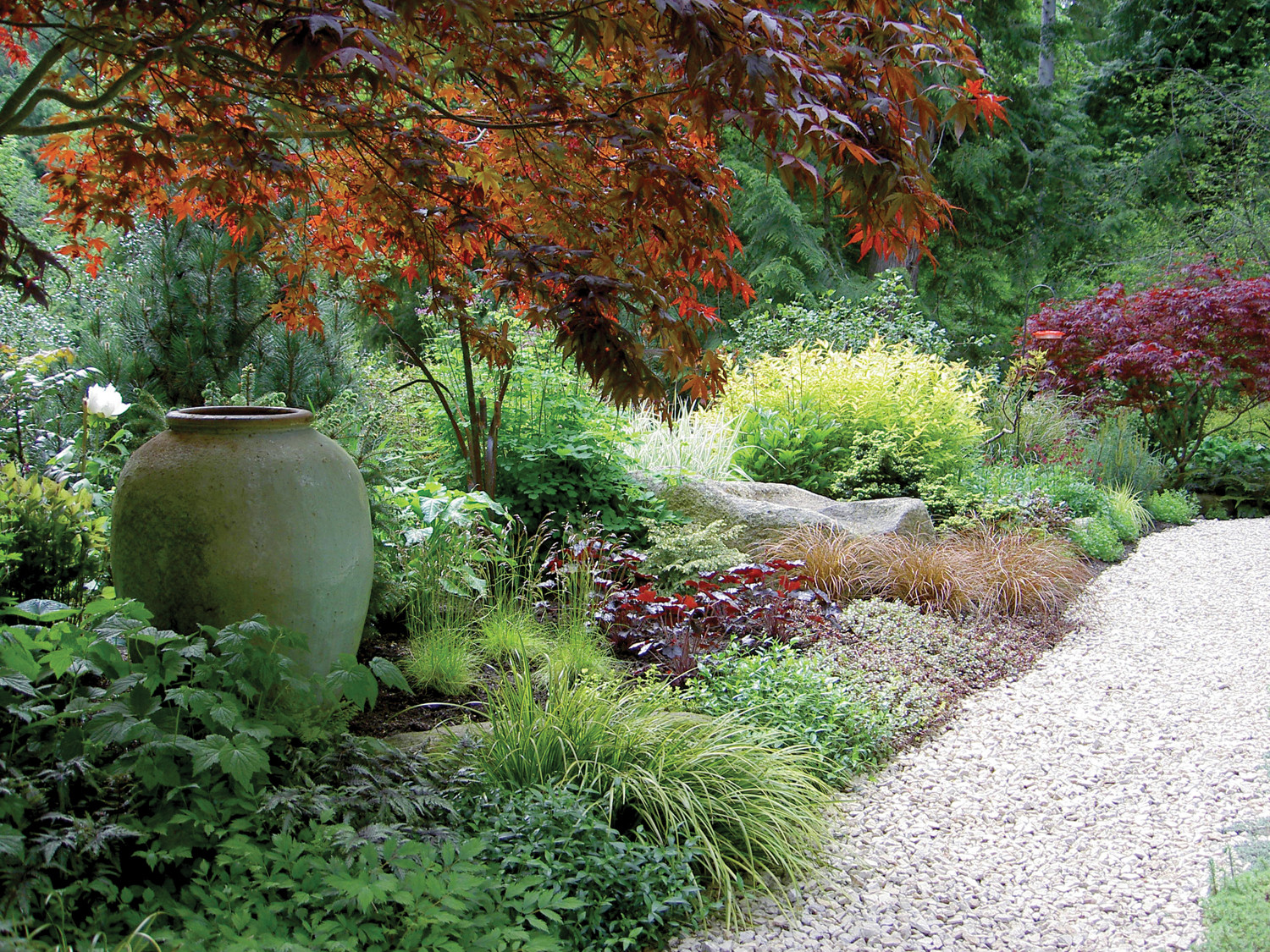 Outdoor Landscape Borders
 See how to use foliage and flowers to soften a wall