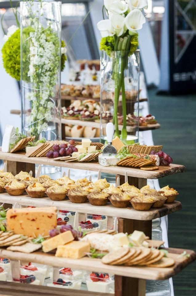 Party Food Display Ideas
 Food display with local fresh cheeses pastries crackers
