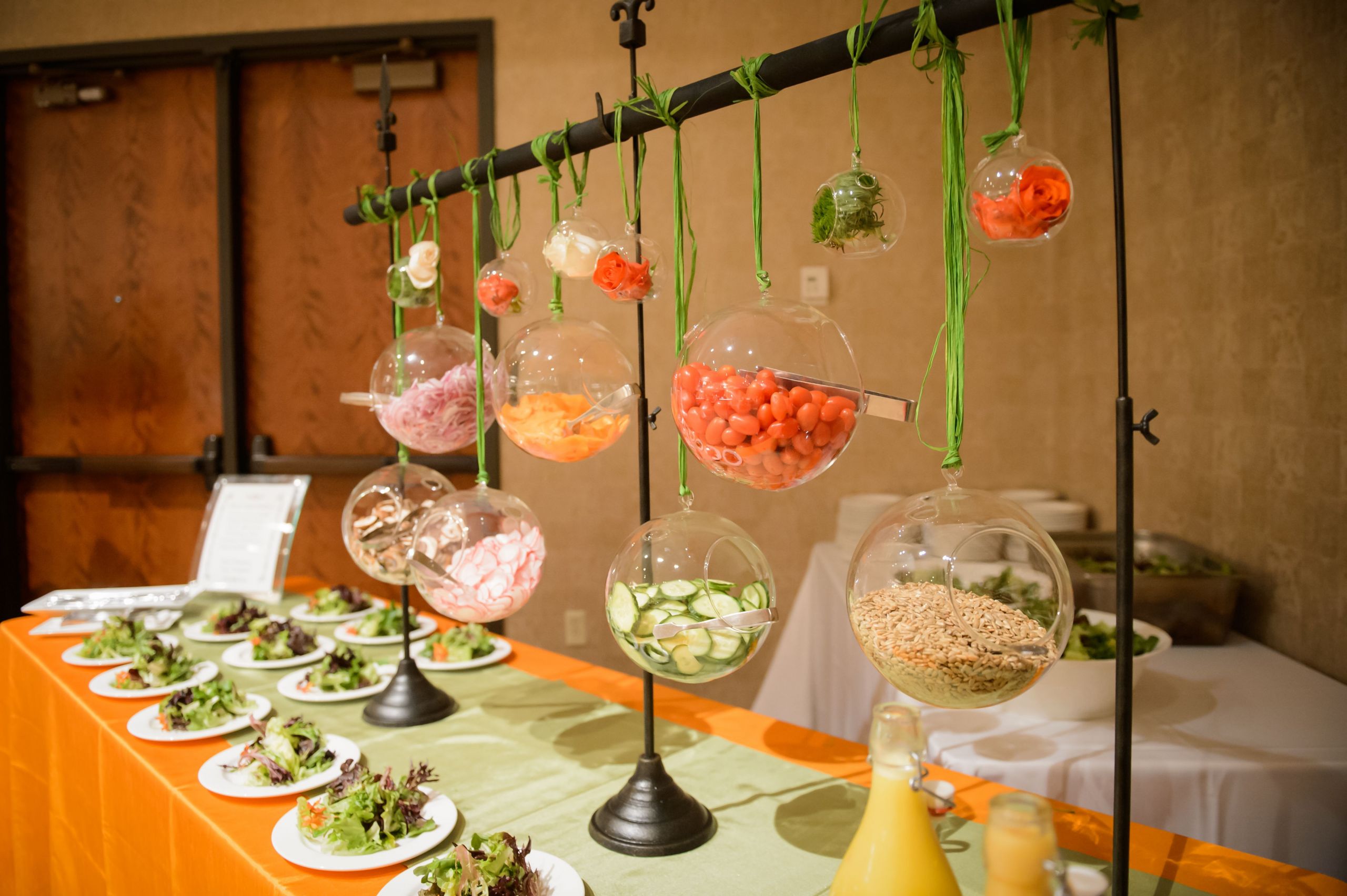 Party Food Display Ideas
 Such a creative way to set up a salad bar in 2019