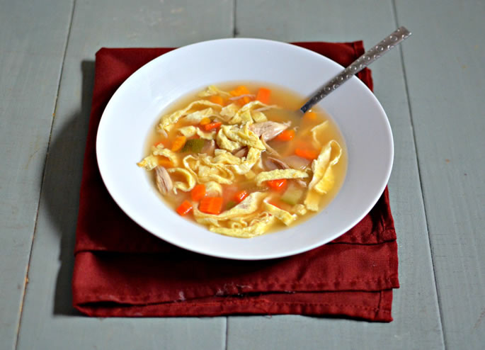 Passover Chicken Soup
 Traditional Passover Egg Lokshen “Noodles” for Chicken