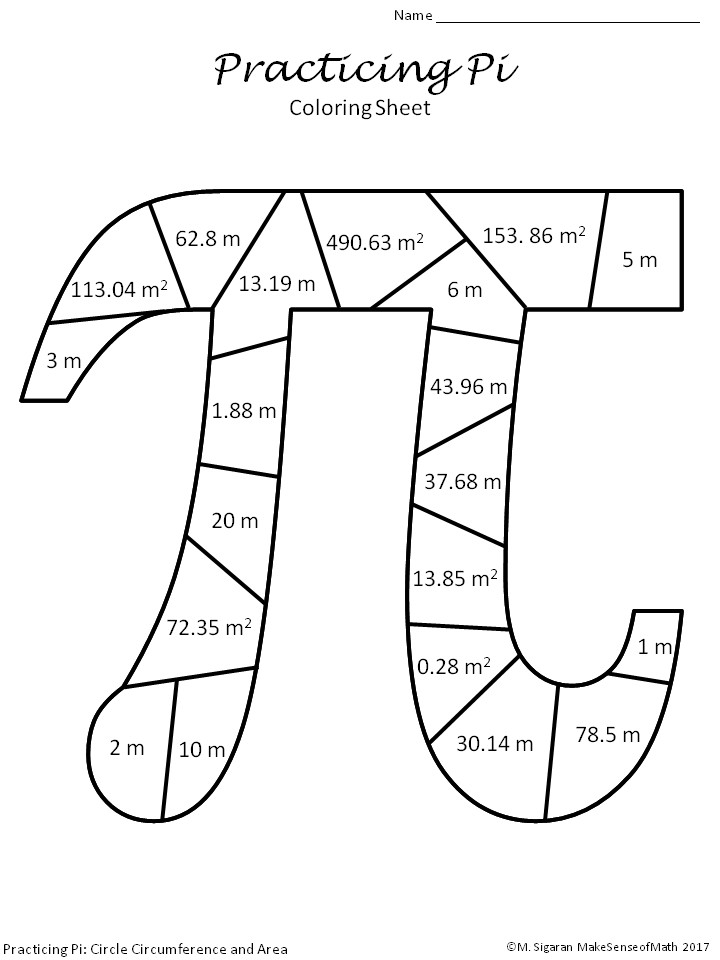 Pi Day Activities 3rd Grade
 Pi Day Activity Circle Circumference and Area Middle