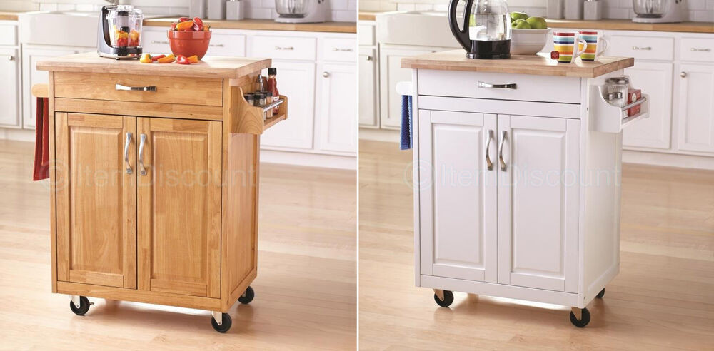 Portable Kitchen Cabinet
 Portable Kitchen Island Cart Microwave Table Cabinet