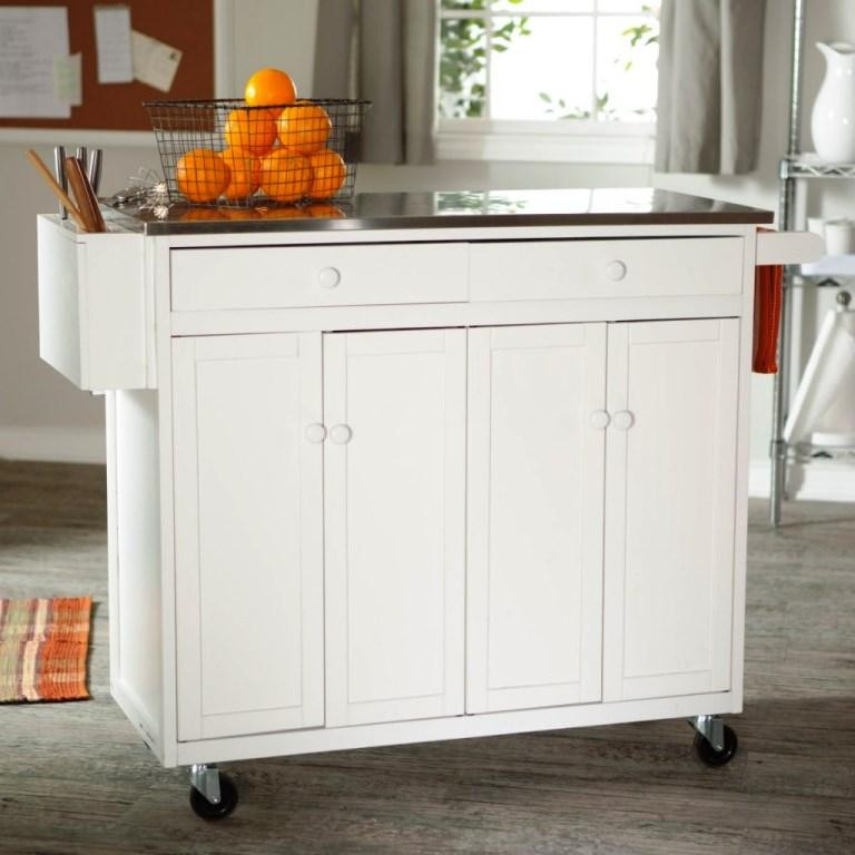 Portable Kitchen Cabinet
 Portable Kitchen Islands in 11 Clean White Design Rilane