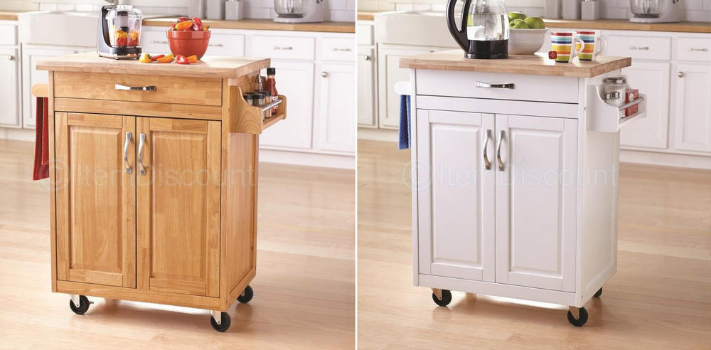 Portable Kitchen Storage
 Portable Kitchen Island Cart Microwave Table Cabinet