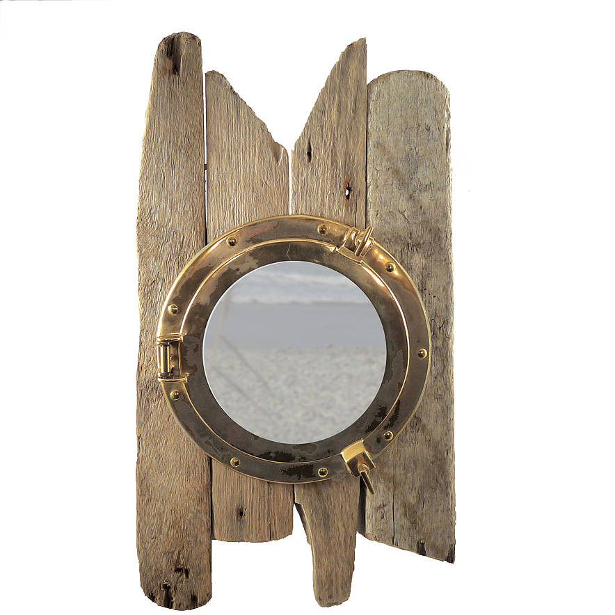 Porthole Bathroom Mirror
 bespoke porthole mirror cabinet by nautilus driftwood