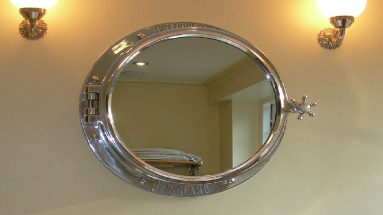 porthole mirror bathroom