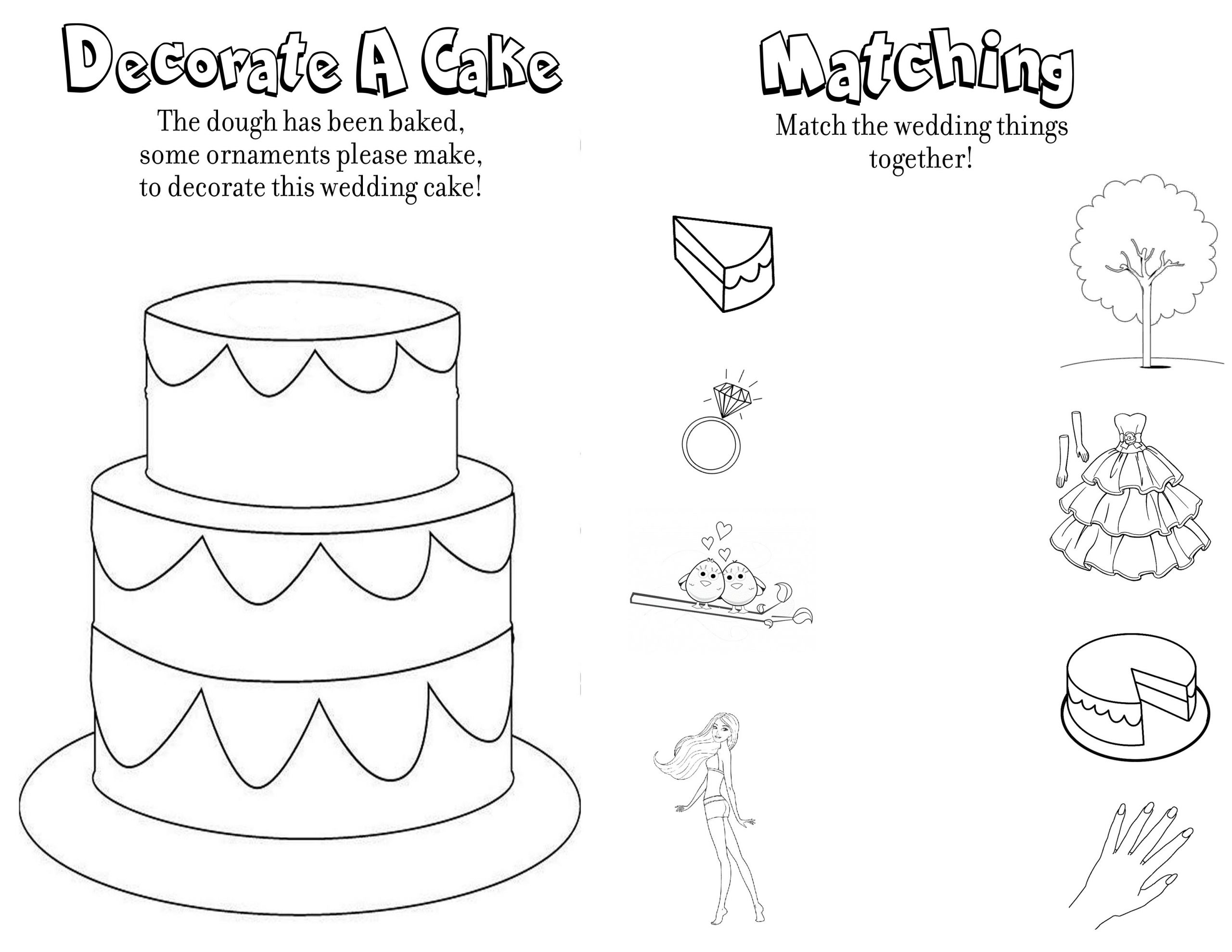 Printable Wedding Coloring Book
 Wedding Coloring and Activity Book